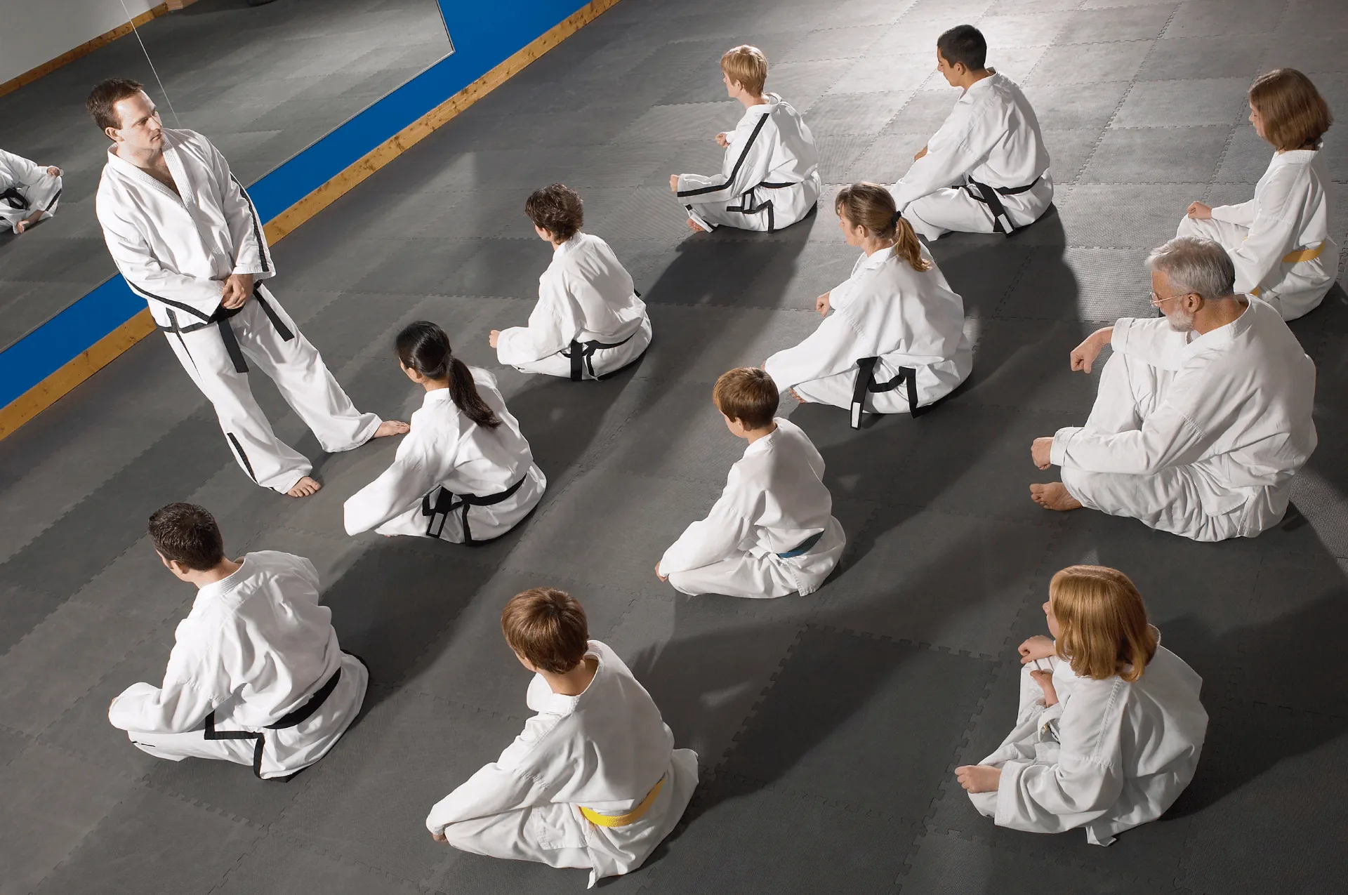 Students training at Iron Dragon Black Belt Academy